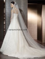 Spaghetti Straps Sweetheart Neck Wedding Dress