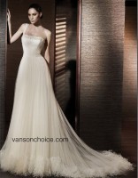 Unique Fabric Custom Make Size Wedding Dress