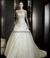 Top Quality Sleeveless A-Line Wedding Dress